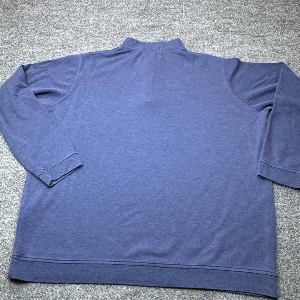 Peter Millar Sweatshirt Mens XXL Blue Cotton Modal Blend Quarter Zip Pullover - Picture 9 of 12